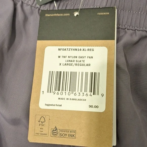 NWT THE NORTH FACE Lunar Slate Nylon Easy Pant XL - Picture 10 of 11